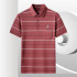 Pierre Cardin Men's Redwine Striped Polo Shirt – Stretch Cotton Blend PL51TSA129Z920